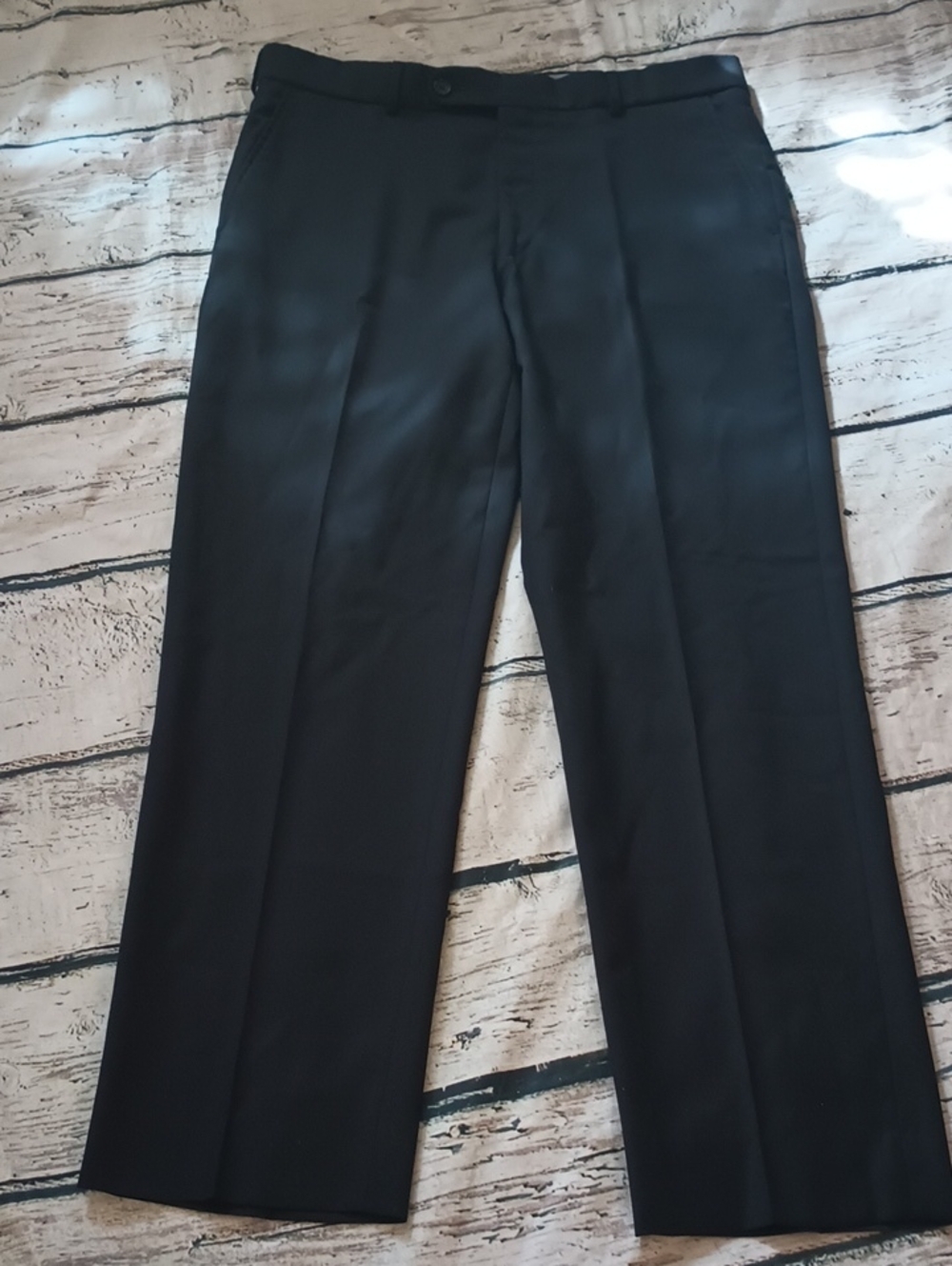 Ballin Men's Black Wool Flat Front Dress Pants Slacks 34x30